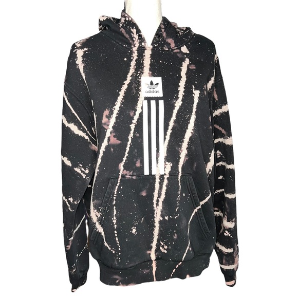adidas Tops - Adidas Trefoil Custom Bleached Hoodie